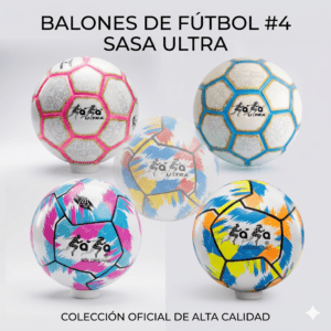 Collage de balones de fútbol SASA ULTRA tamaño #4 colección oficial de alta calidad